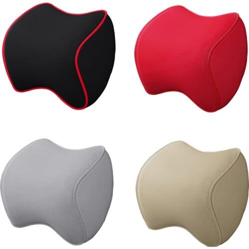 25x17x5cm Car Seat Head Pillow Headrest Cushion Memory Cotton Head Pillow Neck Rest Cushion Neck Support Black