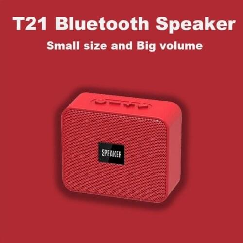 T21 Portable Mini Bluetooth Speaker Soundbox Sounds Tation Music Box MP3 Radio Wireless Outdoor Loudly