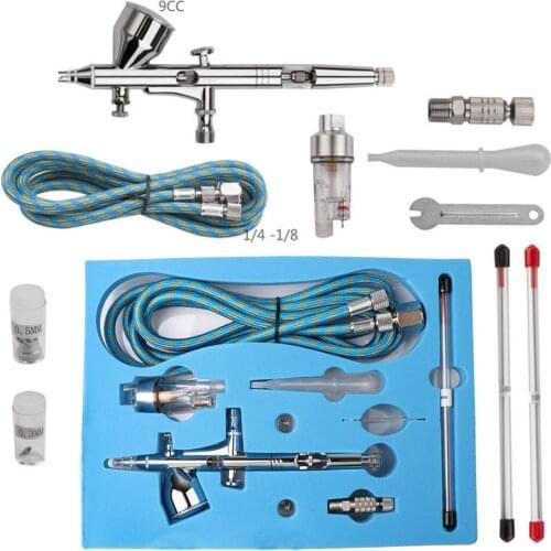 0.2/0.3/0.5mm Pro Dual Action 3 Trigger Airbrush Kit Air Compressor Kit Craft Cake Paint Spray Gun Power Tools For Commercial