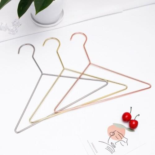 Factory Direct Nordic Ins Golden Iron Childrens Clothes Hanger Modern Simple Household Clothes Hanger Cabinet Drying Rack