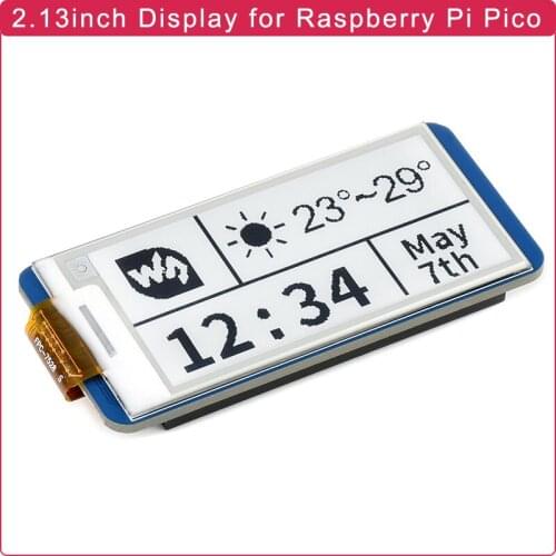 Raspberry Pi Pico 2.13 inch E-Paper E-Ink Display Module 250*122 Pixels LCD Black / White SPI Display for RPI Pico