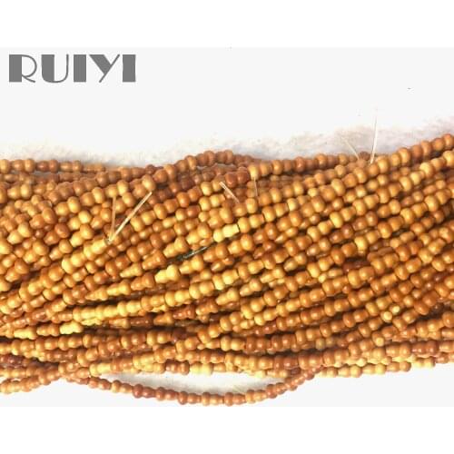 Ruiyi Olive Wood Gourd Beads Natural Brown Spacer Yellow Mala Beads For Jewelry Making