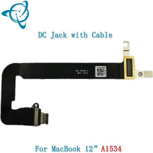 Shenyan A1534 DC Jack Board Connector with Cable for MacBook 12" DC-IN I/O USB C Charging Power 2015-2017 Year