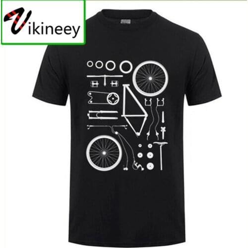 2020 Funny T-shirt Print bicycle MTB T shirts Mountain biker exploded into parts Tee shirt Group Team Clothing tshirt men
