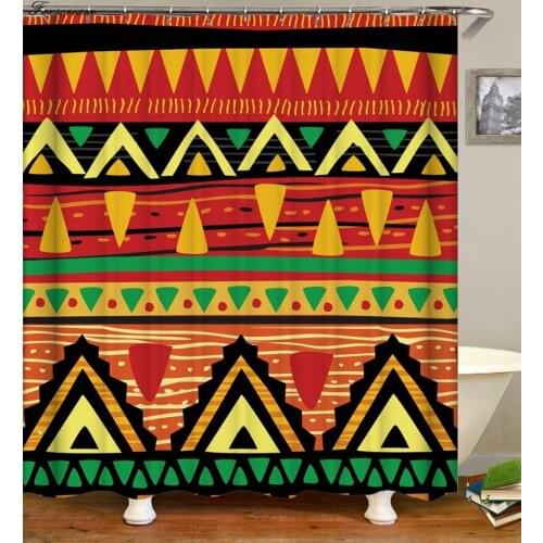 Geometric shower curtain fabric 3d bathroom shower curtains bath curtain with hooks waterproof shower curtains Or Mat