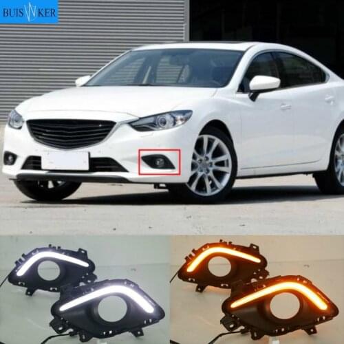 2 Pcs DRL For Mazda 6 Mazda6 Atenza 2014-2016 LED DRL Daytime Running Lights Daylight Fog light cover