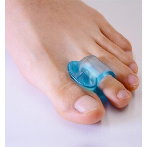 2pcs Blue Best Selling Products Soft Silicone Gel Toe Separator Hallux Valgus Bunion Spacers Thumb Corrector Foot Care Tool