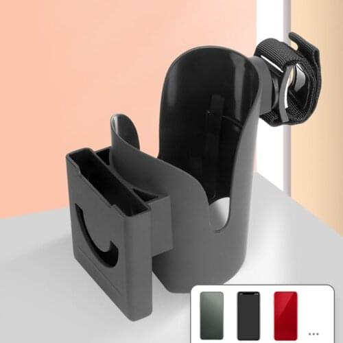 2 in 1 Stroller Cup Holder + Phone Holder Universal Cup Holder Rack for Buggy P31B