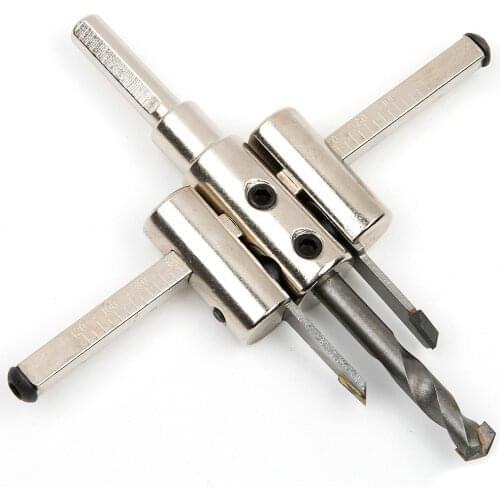 40mm-120mm/200mm/300mm Adjustable Wood Woodworking Aluminum Plate Gypsum Board Sound Lamp Core Drill Bit Hole Saw Cutter Tools