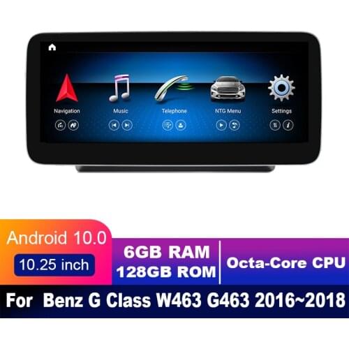 4G LTE 6GB+12GB Android display For Mercedes Benz G Class W463 G463 2016~2018 10.25" touch screen GPS Navigation car radio stere