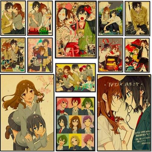 Anime Poster Horimiya Canvas Painting Retro Style Nordic Wall Art Posters And Prints Pictures For Modern Living Room Decoration