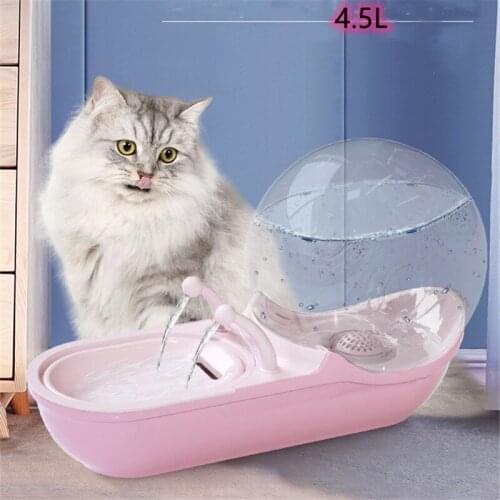 Snail Electronic Pet Water Fountain 4.5L/152oz, USB Ultra-Quiet Automatic Water Dispenser ,Drinker Drinking Waterer for Cats Dog