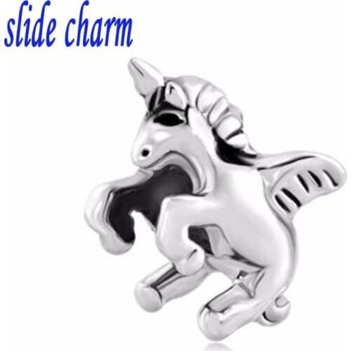 Slide charm Free shipping constellation Pegasus charm beads fit Pandora bracelet mother lover Christmas gift