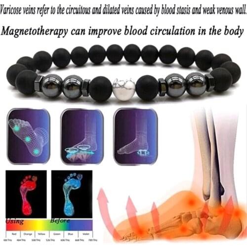 Anti-Swelling Black Obsidian Anklet Matte Retro Stylish Handmade Ankle Decoration