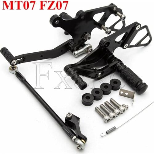 CNC Rearset For Yamaha MT07 MT-07 FZ07 FZ-07 MT 07 Motorcycle Adjustable Rear set Footrest Footpeg Foot Pegs 2013-2019 2018 2017