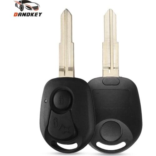Dandkey 2 BUTTONS REMOTE KEY SHELL FOR SSANGYONG ACTYON KYRON REXTON UNCUT BLADE KEY FOB COVER CASE REPLACEMENT key shell