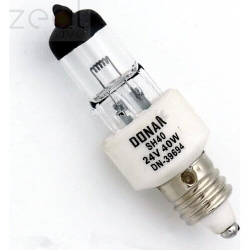 For DONAR 24V40W Screw E11 Halogen Lamp Beads Black Head Shadowless Halogen Tungsten Bulb Cold Light SH40 DN-39694 Black Top