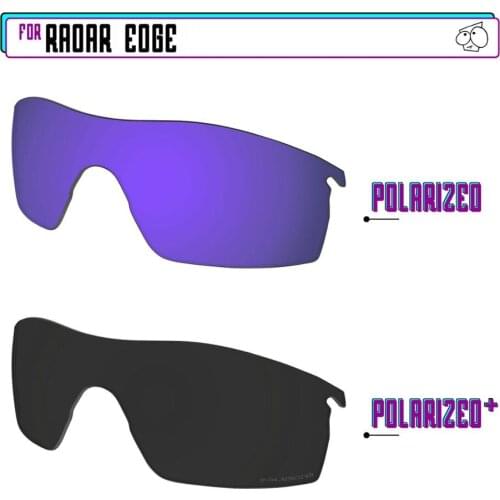 EZReplace Polarized Replacement Lenses for - Oakley Radar Edge Sunglasses - BlackP Plus-PurpleP