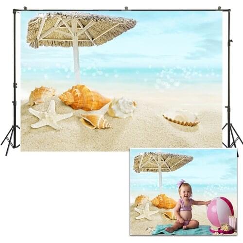 HUAYI Photo Background Newborns Baby Child Photography Backdrops Summer Beach Seaside Party Photoshoot Backdrop US244
