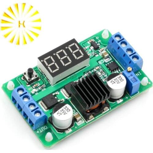 LTC1871 100W/6A DC Power Source Step Up Converter DC DC 3.5V-30V 5v 12v Adjustable Converters +Red LED Voltmeter Connector