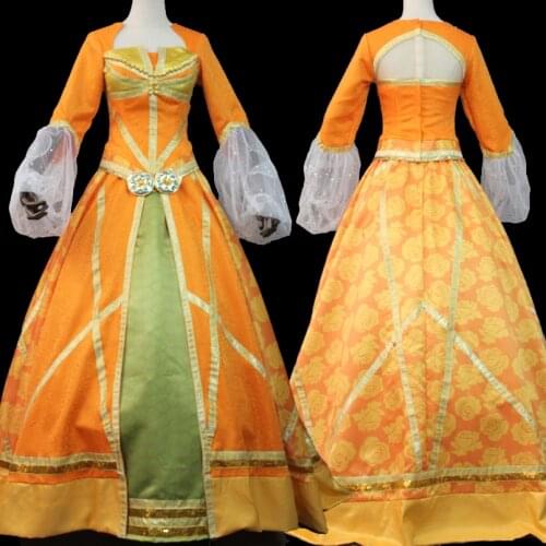 Lamp Princess Jasmine Cosplay Costume Adult Women Elegant Party Dance Dress Fantasy Halloween Carnival Ball Gown