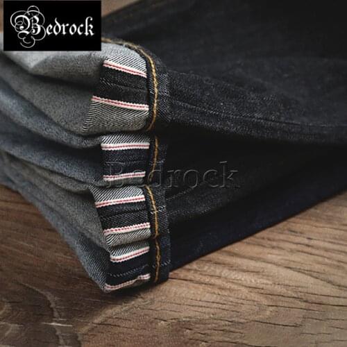 MBBCAR original design casual jeans 14OZ vintage heavy washed Raw Denim jeans for men tapered Pencil pants 7240