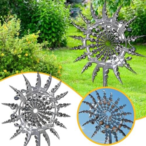 Metal Windmill Unique and Magical Outdoor Wind Spinners Yard Patio Wind Catchers for Lawn Garden Iron Creative Decoration