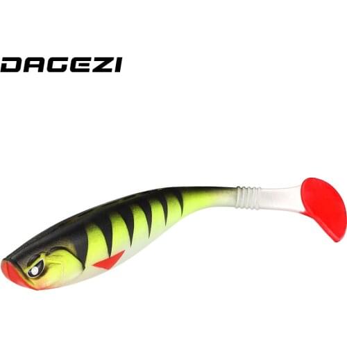 DAGEZI T Tail Soft Fishing Lure 125mm/10g Soft Bait Colorful Fishing Lures Soft Artificial Bait For Carp Fishing Tackle
