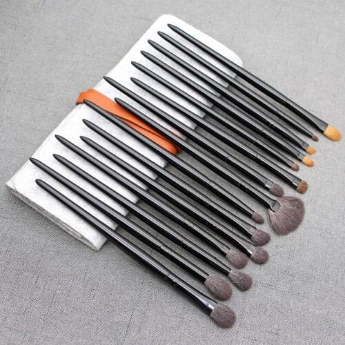 Eyeshadow Brush 15pcs set High Quality Goat Pony Hair Smoulder Eye Shadow Brow Blending Shader Eyebrow Makeup Brushes