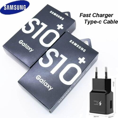Samsung Original Fast Charging Charger USB Wall EU US Adapter Type C Data Cable For Galaxy S10 S9 S8 Plus S10e S11 Note 9 8 A50