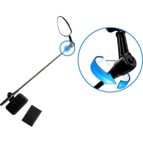 2021 New Bike Helmet Rear View Mirror Adjustable 360 Rotation Universal Bicycle Helmet Mounted Convex Mirror Bicycle Accessories