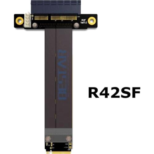 Riser PCIe PCI-E x4 To M.2 NGFF NVMe Key M key-M Riser Card PCI-Express 4x Gen3.0 32G/bps Extender Ribbon Cable 1ft 2ft 3ft