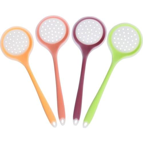 Silicone Soup Spoon For Hot Pot High Temperature Resistant Filter Colander Multifunction Cooking Tools