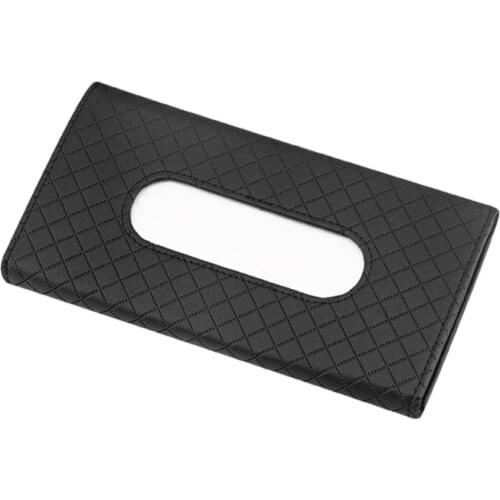 Sun Visor Napkin Holder Waterproof Tissue Bag Wear-resistant Leather Tissue Storage Holder Car Interior Decorations