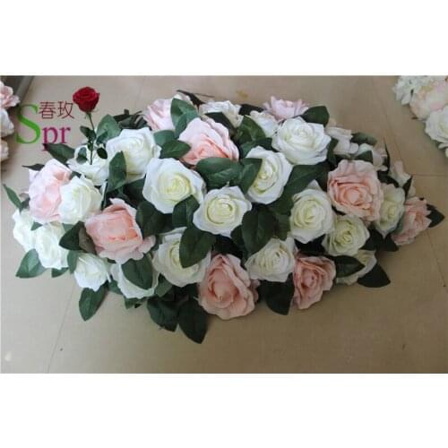 SPR wedding road lead artificial wedding table rose flower wall center flower ball decoration