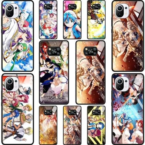 Phone Glass Case For Mi Poco X3 NFC 10T 9T Note 10 11 Pro Lite Ultra 11i F3 Transparent Fitted Fundas The Labyrinth of Magic