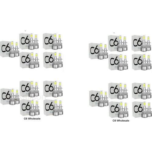 20Pairs Auto Car LED Headlamp Bulb H7 Fog Lamp H11 H13 H4 H1 H3 HB3 HB1 9005 9003 9004 Car Headlight 6000K 8000LM