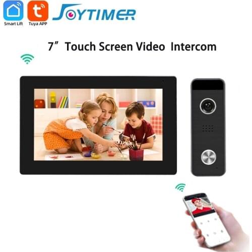 Joytimer wifi video intercom for home wireless video doorbell camera 7 inch touch screen door phone intercom door system