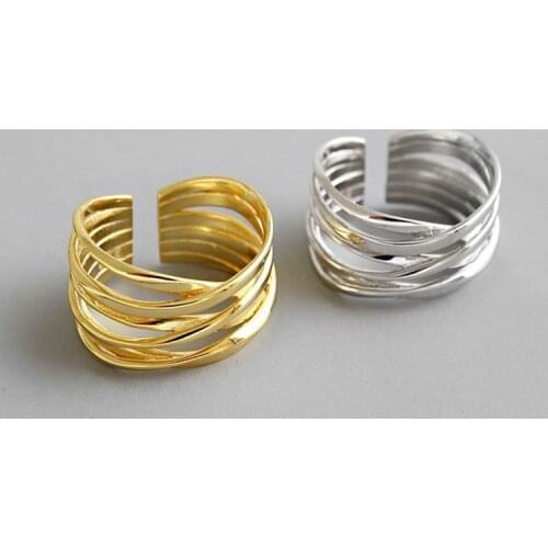 Korean Open Multilayer Chains Rings for Women Wedding Ring Jewelry Valentines Day GIFT