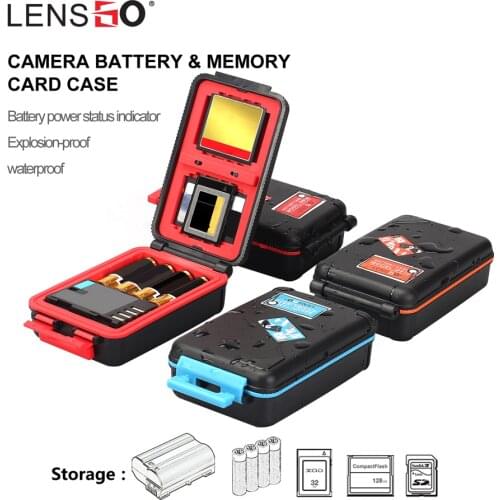 LXH Camera Waterproof Battery Box for Canon LP-E6 LP-E17 Sony NP-FW50 NP-FZ100 Nikon EN-EL17 Battery SD CF XQD Memory card case