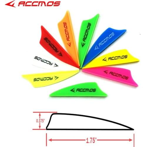 100pcs Archery 1.75'' Plastic Arrow Vanes Feather Accessories for Carbon Arrow Shaft Arrow DIY Shooting Hunting