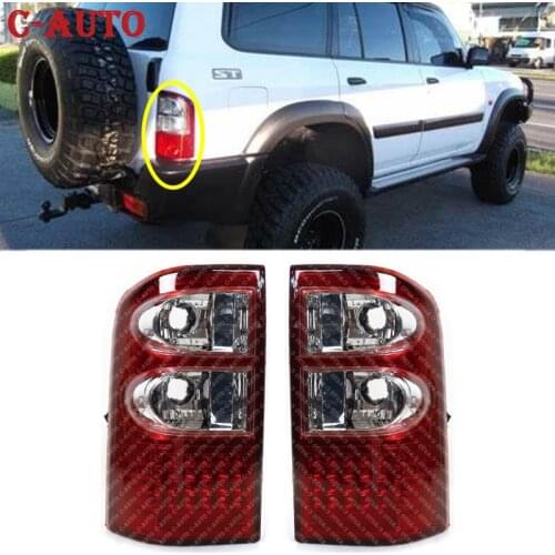 2PCS LED Rear Tail Light ABS Brake Lamp Tail Lamp Warning Signal Lamp accesories For Nissan Patrol Y61 1997-2004 Car Styling