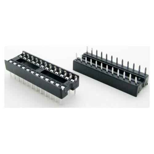 20PCS/lot 24 Pin DIP Square Hole IC Sockets Adapter Narrow 24Pin Pitch 2.54mm Connector