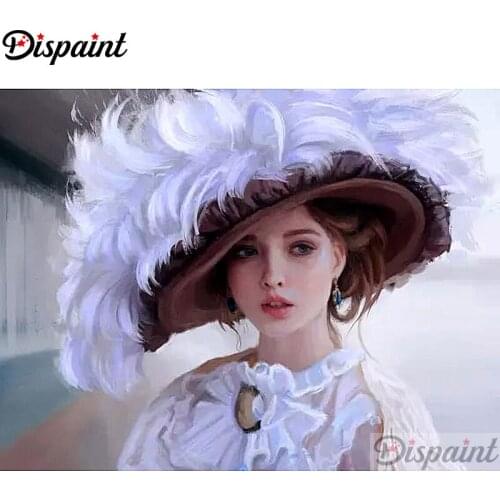 Dispaint Full Square/Round Drill 5D DIY Diamond Painting "Character beauty" 3D Embroidery Cross Stitch Home Decor Gift A12370