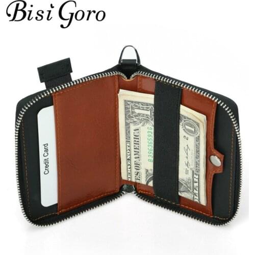 Bisi Goro 2019 New Card Holder Clutch Slim Purse Coin Credit Card Wallet Ticket Card Bag RFID Mens Card Pocket Set Black Wallet