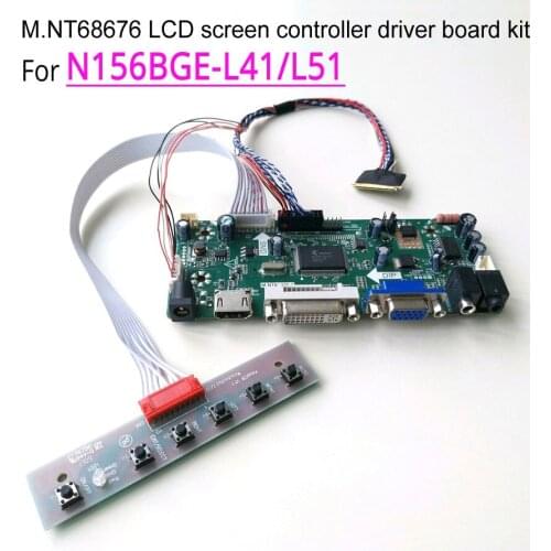 For N156BGE-L41/L51/L52 WLED LVDS 40Pin M.NT68676 display controller drive board 15.6" VGA DVI 1366*768 LED notebook PC kit
