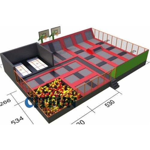 Hot sale amusement top quality combination trampoline park TP-020A