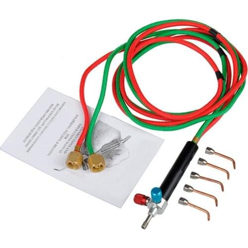 GTBL Micro-Gas Torch Mini Gas Little Torch Welding Soldering Kit With 5 Tips Welding Soldering Gun Flexible Hosed for Small Inst