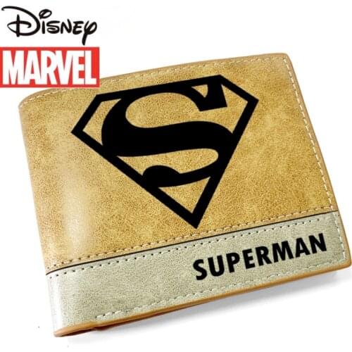 Disney Marvel Series Short Boy Wallet Leather Multifunctional Durable Childrens Card Holder Iron Man Anime Boy Coin Purse