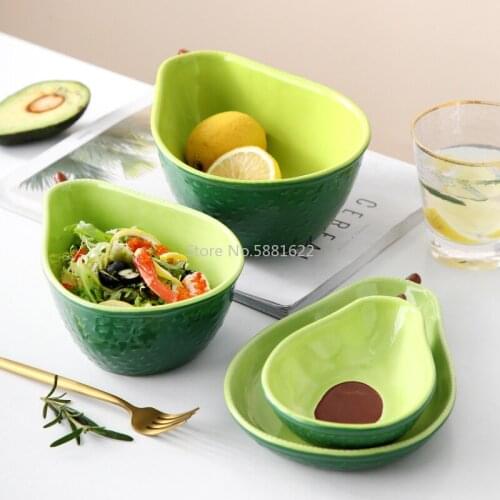 Cute girl creative ceramic home fruit salad bowls and snack dishes dessert bowl